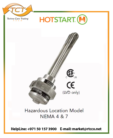 Hotstart Oil Heater – Immersion Hazardous Location Model